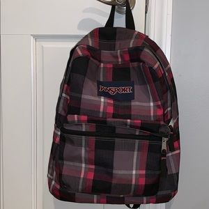 Jansport backpack plaid print